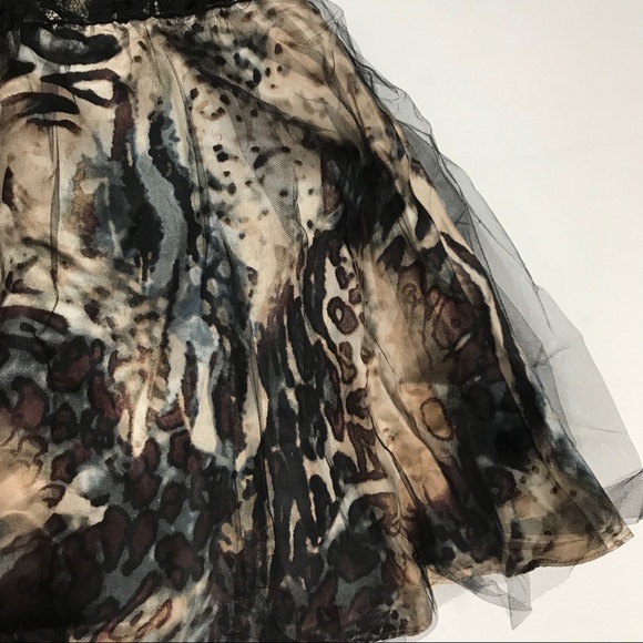 Deb women’s dress Sz 5/6 Black & animal print - Picture 3 of 6